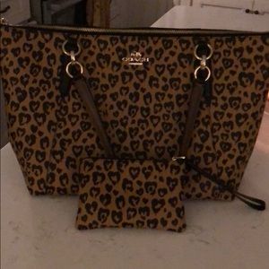 Coach tote and little purse